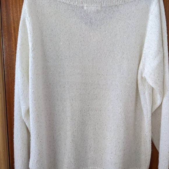 White sparkle sweater - Picture 3 of 6